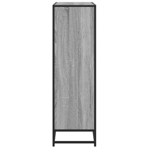 Bibliothèque Sonoma Gris 97,5x33x107,5 Cm Bois Ingénierie Métal