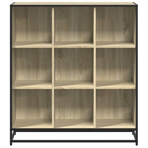 Bibliothèque Chêne Sonoma 97,5x33x107,5cm Bois Ingénierie Métal