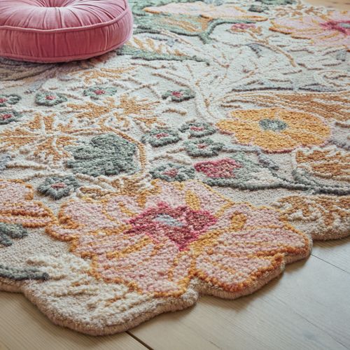 Tapis Pure Laine Floral Zinnia 60x230 Cm