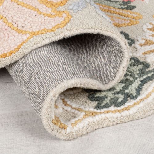 Tapis Pure Laine Floral Zinnia 60x230 Cm