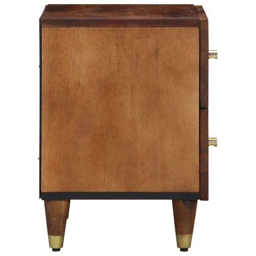 Cabinet De Chevet Avec Tiroir Marron Miel 40 X 33 X 46 Cm