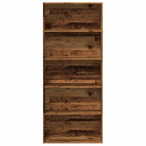 Bibliothèque Vieux Bois 80x30x189 Cm Bois D'ingénierie