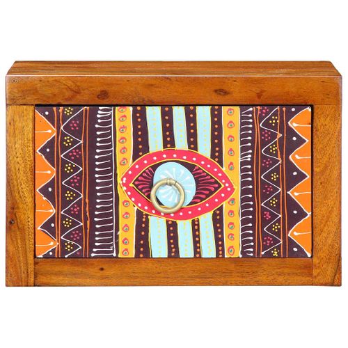 Cabinet De Chevet Avec Tiroir Marron 35 X 30 X 22 Cm