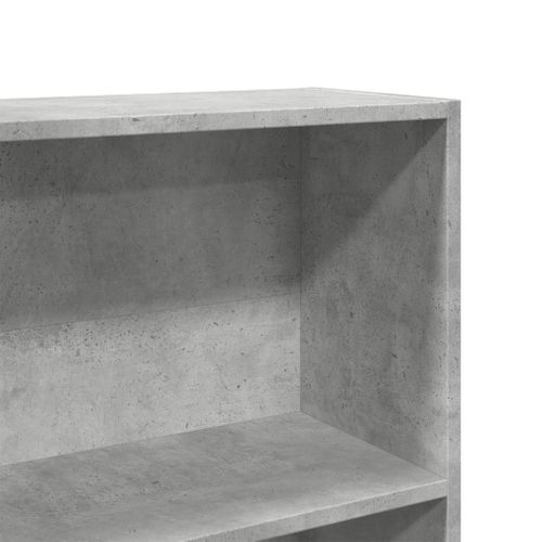 Bibliothèque Gris Béton 80x24x176 Cm Bois D'ingénierie