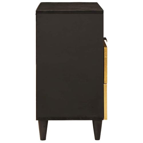 Table De Chevet Avec Tiroir Noir Et Doré 50 X 33 X 60 Cm