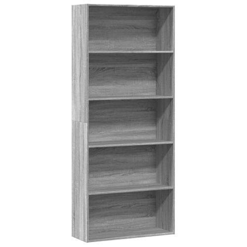 Bibliothèque Sonoma Gris 80x30x189 Cm Bois D'ingénierie