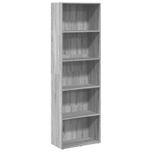 Bibliothèque Sonoma Gris 60x30x189 Cm Bois D'ingénierie