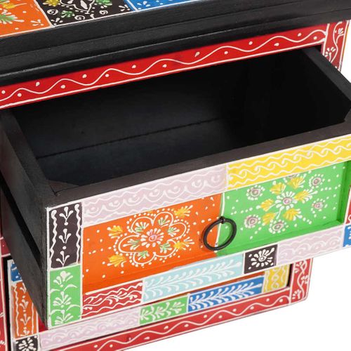 Cabinet De Chevet Avec Tiroir 2 Pièces Multicolore 40 X 30 X 40 Cm