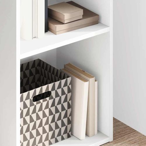 Bibliothèque Blanc 40x30x152 Cm Bois D'ingénierie