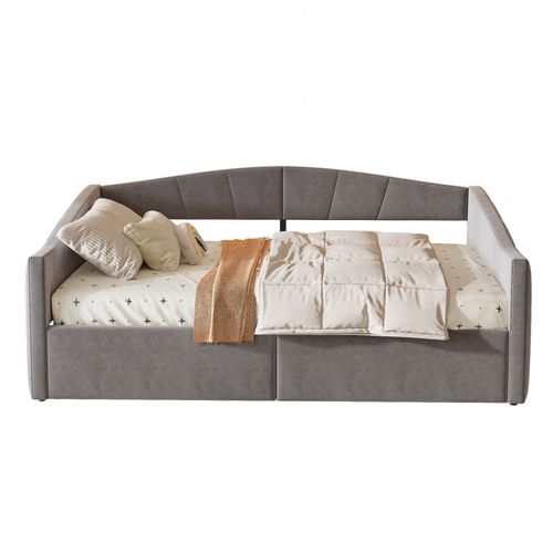 Lit Double 140x200 Cm Avec Rangement Hydraulique, Canapé Lit Avec Sommier à Lattes, Gris Clair