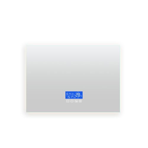 Miroir De Salle De Bain LED 60 X 100 Cm Mural Réglable Luminosité Et Température Anti-buée