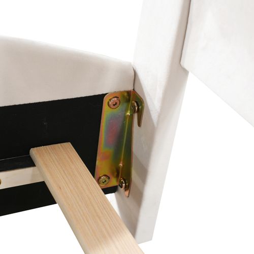 Lit Rembourré 90 X 200 Cm Forme Ours, Blanc