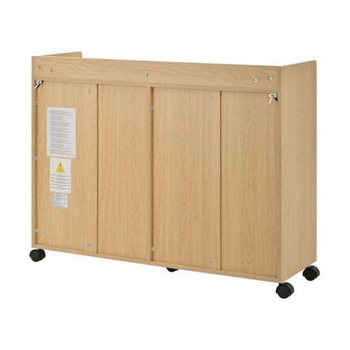 Meuble à Chaussures Mobile Avec Roulettes Freinées – Étagères Réglables Et Charnières Amorties