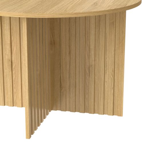 Lot De 2 Tables Basses Modernes En Bois - Tables Basses Rondes Au Design Scandinave - 76x76x50cm