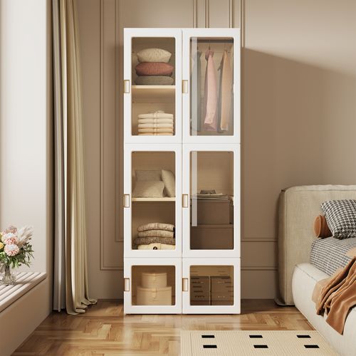 Armoire De Rangement, Portes Magnétiques, Blanc, 50x170x69 Cm