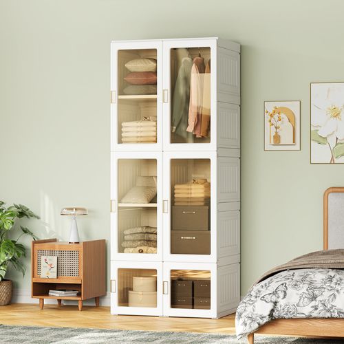 Armoire De Rangement, Portes Magnétiques, Blanc, 50x170x69 Cm