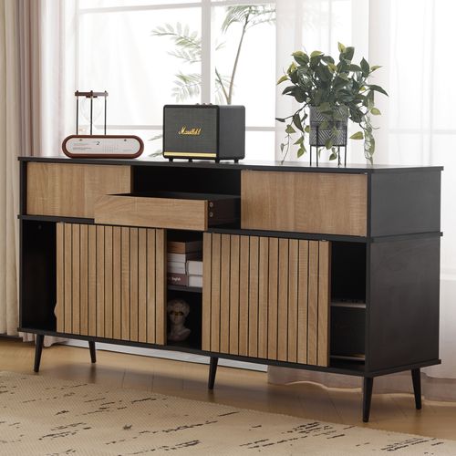 Buffet - Commode Avec Tiroir Et Porte Coulissante - Armoire De Rangement Pour Salle à Manger, Salon