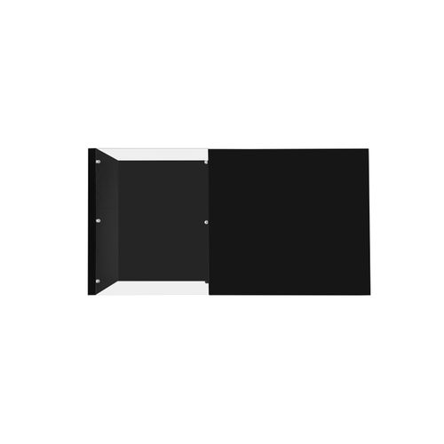 Table Basse LED Moderne, Noir De Salon En Verre, Bois Avec Tiroir Grand, Salon, 105x55x32.5cm