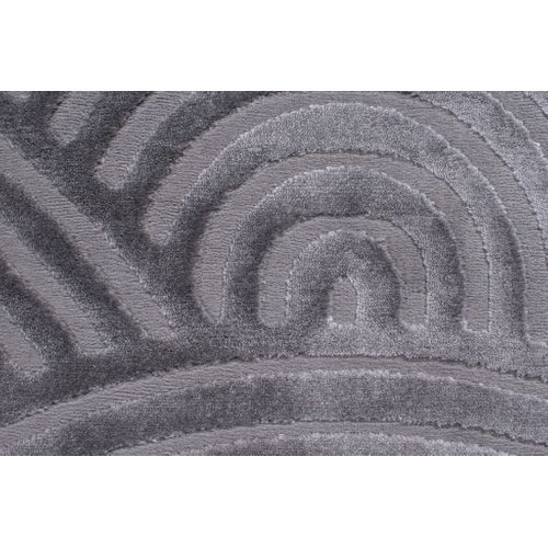 Tapis De Salon Gris Graphique Bianca 80x150 Cm