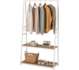 Lot De 4 Portants Bas KADRA Sous Combles - Modulables, 85 Cm De Haut - Blanc Ou Noir - Rangement Vêtements Et Chaussures - 7