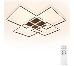Plafonnier LED Design Fleur Incurvée - 120 W, Télécommande, Intensité Et Couleur Réglables, Diamètre 100 Cm