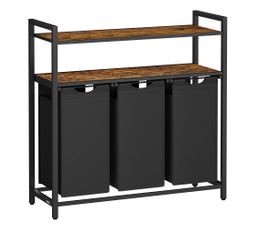 Relaxdays Banc Pour Rangement, Cuir Synthétique, Pliable, Rembourré, Entrée, Chambre, HLP 37,5 X