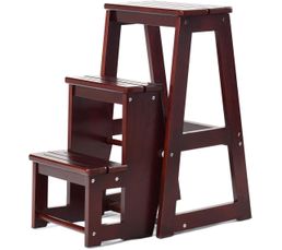 Marchepied Pliable 2 Marches Pour Enfant - 30,5x32,5x32 Cm, Antidérapant, Pour Salle De Bain, Cuisine, Apprentissage Autonomie