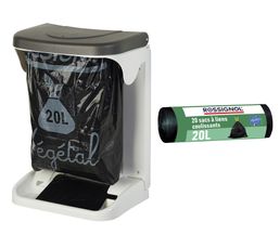 Poubelle De Cuisine Suspendue – Pliable, à Accrocher Sous L'armoire, Pour Déchets Ou Compost, Couleur Verte