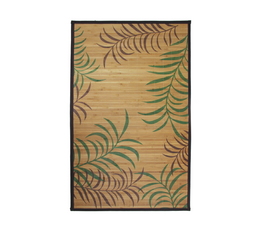 Tapis De Chemin En Bambou SÀRANI - 500x50 Cm - Antidérapant Caoutchouc - Intérieur/Extérieur - Naturel