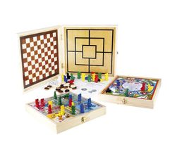 JeuJura - 8986 - jeu de société en bois - Boîte 100 jetons en plastique