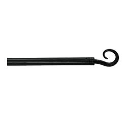 Tringle à Rideau Extensible Noire 160-300 Cm Avec Anneaux Coulissants Et Feuilles Décoratives – Barre Rideau Fer Robuste Et Élégante