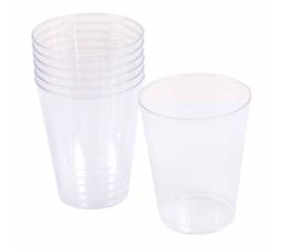 SHAIDOJIO 8 Pièce 350ml Acrylique Verre a Eau Transparente, Incassables Acrylique Verre à Eau, Premium Verre eau Empilables pour Jus Rouleau Famille Dîner Maison Pique-Nique Camping