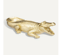 Statuette Oiseau Atmosphera - Résine Imitation Métal Doré, Déco Ethnique, H. 17 Cm