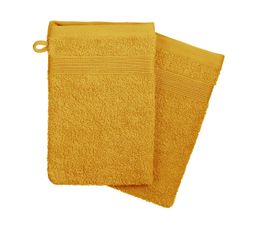 Lot De 2 Serviettes Invité 33x50 Cm Natural Curry - Serviette - Drap De