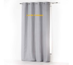 Rideau Tamisant à Oeillets 140 X 260 Cm Velours Côtelé Casual Naturel RIDEAUX2024773ZV