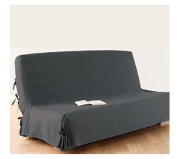 Canapé Clic-Clac 3 Places MILA - Tissu Coton Bleu Canard, 190x92 Cm | Style Contemporain, Convertible En Lit | Livraison RDV - 12