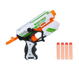 Pistolet Avec Munitions En Mousse Hot Fire Blanc Pistolet Avec Munitions En Mousse Hot Fire Blanc