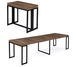 IMAGO FACTORY Lover - Console extensible, table extensible, salle à manger, jusqu'à 302 cm, meuble console entrée moderne, table de cuisine extensible, fabriquée en Italie (blanc frêne