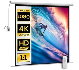 Kimex Écran De Projection Électrique Tendu Encastré 2x1,13m Format 16:9