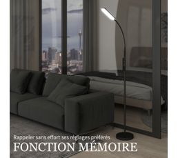 Lampadaire Dimmable LED Avec Liseuse, Angle Réglable, 2700K-6500K, 10 Luminosités, Avec Télécommande Pour Salon, Chambre, Bureau | Leroy Merlin