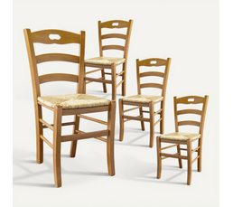 Lot De 6 Chaises De Cuisine Detroit - Design Industriel Bois Et Métal Noir - Assise Large, Dossier Confortable - À Monter
