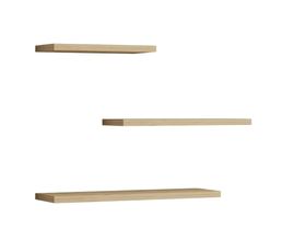 Planche Bois Brut Étagère Murale Industrielle 60cm - Style Bois Clair Et Métal Noir Etagere Industrielle 60cm Effet Bois Clair Metal Noir 2kg