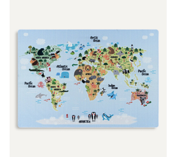 Tapis Doux Pour Enfants Softstar Kids - Monde Animaux Multicolore - 5 Tailles Au Choix (Facile à Nettoyer)