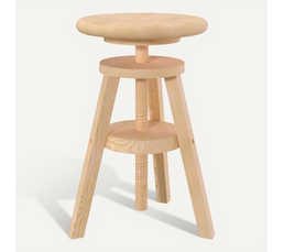 Lot De 2 Tabourets De Bar Dublin - Style Industriel, Assise Ronde MDF/pieds Métal - 66,5 Cm