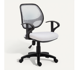 Chaise De Bureau Pivotante Enfant Réglable 77-89 Cm - Dossier En Maille Ergonomique - Sans Accoudoirs - Charge 150 Kg