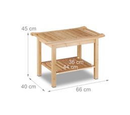 Tabouret Bambou Léger Et Stable - Marchepied Salle De Bain Cuisine Et Repose-Pieds