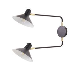 Applique Murale Industrielle Vintage - Lot De 2 - Noir Mat, Douille E27 Max 60W - Pour Salon, Chambre, Couloir - 9