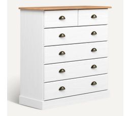 Armoire D'appoint Sherry Blanc - 20x65x10 Cm, 3 étagères - Pour Coiffeuse, Rangement Cosmétiques, Bureau - En Panneau De Particules, Montage Facile