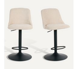 Lot De 4 Tabourets De Bar Dayton Avec Dossier - Design Industriel - Bois Foncé Et Métal Noir - Hauteur 95 Cm