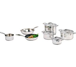 Gam'Hotel - Batterie De Cuisine 10 Pièces Black Cube